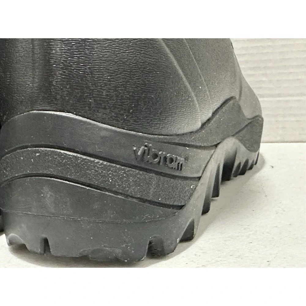 Hunter Boots Mens Size Us12M Black Rubber Fleece Lined Winter Snow Rain Vibram